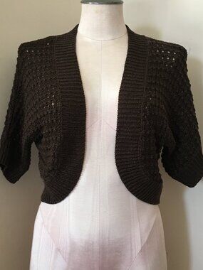 [H&M] Sparkly Brown Knit Shrug | S | Good